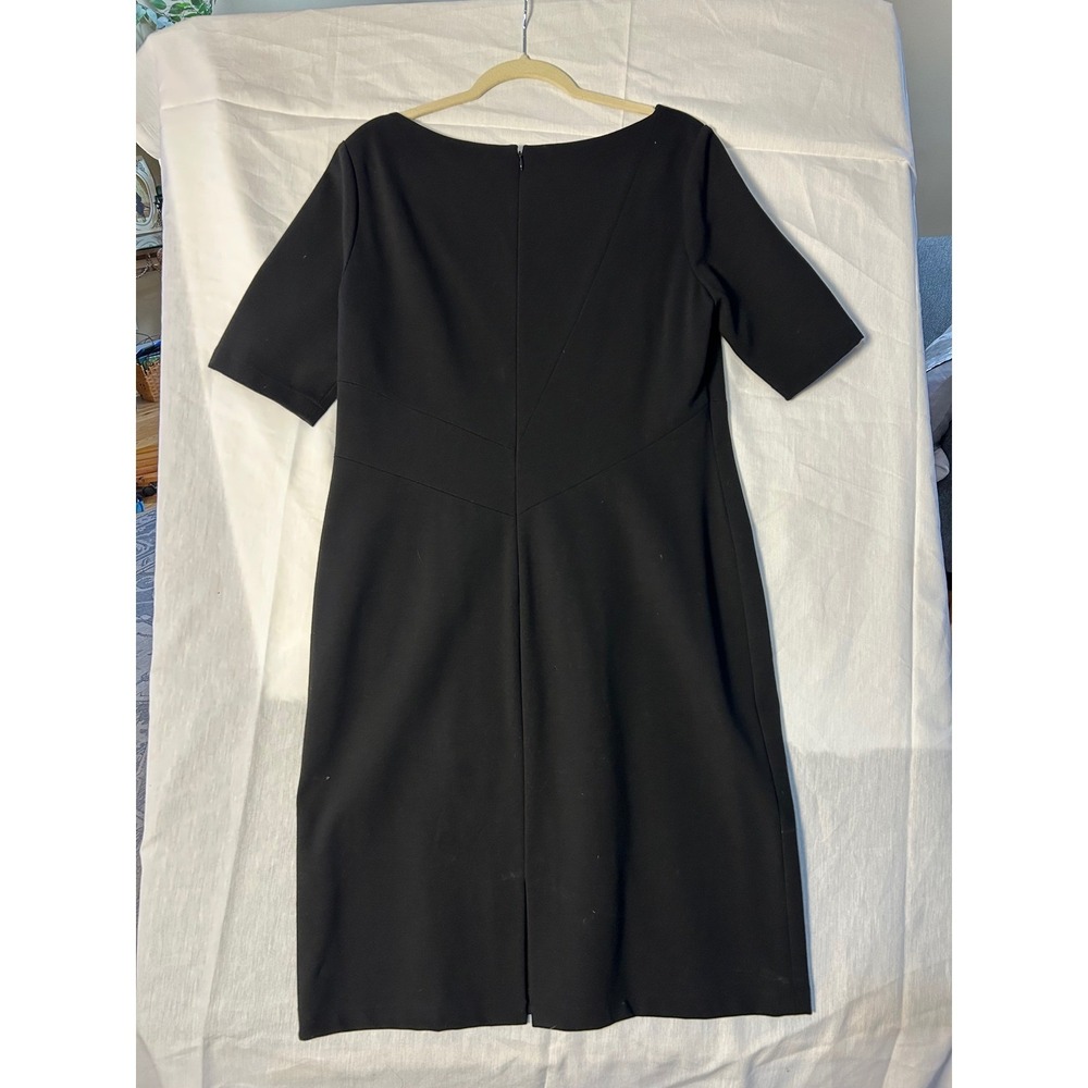 J McLaughlin Providence Dress Navy Solid Boat Neck Sheath Size 14 NWT